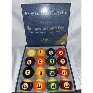 Vintage Billiard Balls Authentic Super Amarith Pro Pool Balls